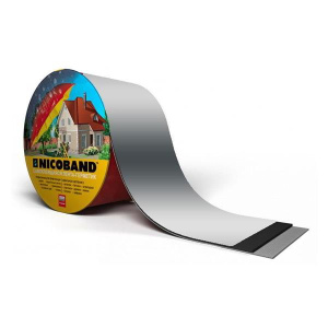 Лента самоклеящаяся NICOBAND (3м*10см серебристая) Лента самоклеящаяся NICOBAND (3м*10см серебристая)