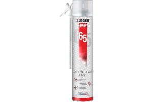 Пена монтажная бытовая ZIGGER PF65 всесезонная (830мл) 01-03-56