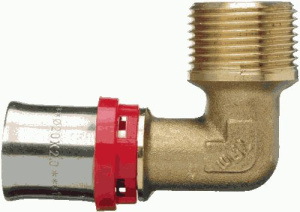 Угольник пресс 20*3/4" с нар.рез. красн.кольцо TRm02538