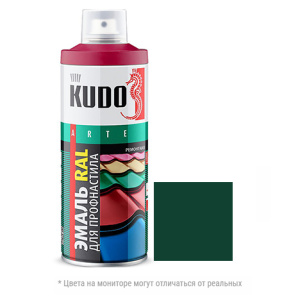 Эмаль д/металлочерепицы зеленый мох KUDO RAL 6005 (520мл)