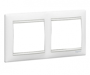 Рамка 2-м Valena гориз. белая Leg774452