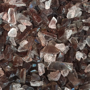 Стеклянная крошка черная(дымка)микс фр.7-15мм (20кг)