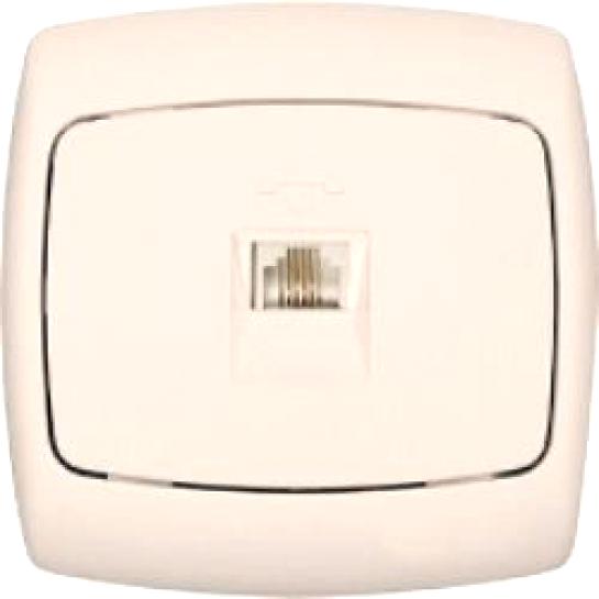 Розетка телеф.1-м СП РОНДО сл.к RT-4S-BI