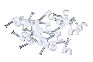 Скоба кабельная круглая 6мм белая (20шт) 30304 6 duwi (3242546)