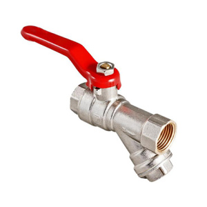 Кран шаровый 3/4" в/в с фильтром ручка VaItec