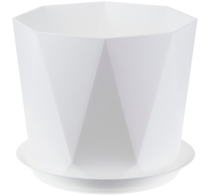 Горшок-кашпо Призма 2,6л (белый) с поддоном М3138