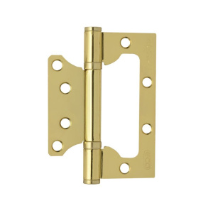 Петля накладная унив. 100*75*2,5мм FHP-STD б/колпачка золото РВ (2шт) Нора-М 15525