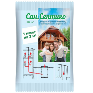 Биосостав сух. Сан. Септико 1шт. (на 2куба) д/дачных туалетов, септиков, выгребных ям 782726