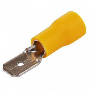 Разъем плоский изолир. РпИп 6-6,3 (папа) 4,0-6,0мм² (10шт) желтый 26706 5 duwi