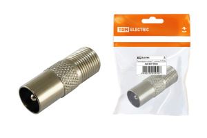 Переходник гнездо F-штекер TV (инд.уп) 7383 / SQ1809-0006