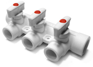 Коллектор РРR с шар. кранами 25*20 3 выхода PRO AQUA 62358