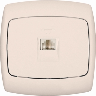 Розетка телеф.1-м СП РОНДО сл.к RT-4S-BI