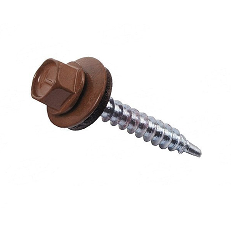Саморез кров. 4,8х35 RAL8017 т-коричневый (250шт)