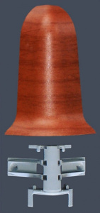 Наружный угол вишня натур. с держат. Тplast