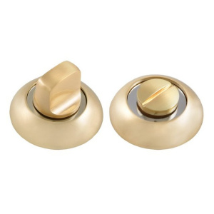 Накладка дверная круглая с заверткой,золото/хром