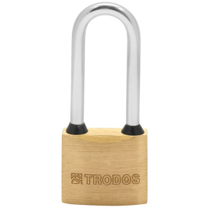 Замок навесной Trodos Blister ВL5-40L длин. дужка латунь  210228