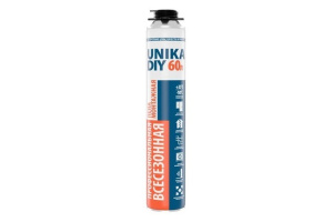 Пена монтажная профессиональная UNIKA DIY 60 всесезонная (750гр)