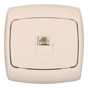 Розетка телеф.1-м СП РОНДО сл.к RT-4S-BI