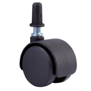 Ролик двойной на площадке со штифтом 40мм пласт. черный