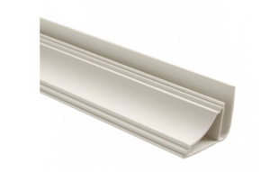 Плинтус потолочный для панелей ПВХ 3м. пластик,белый