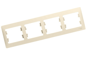 Рамка 4-м Glossa бежевая GL000204