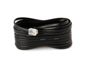 Шнур линейный телефонный 5м (черный) Шнур линейный телефонный 5м (черный)