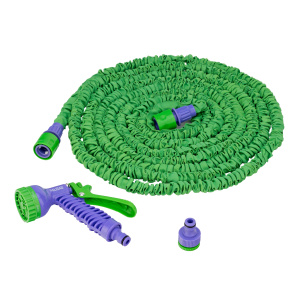 Набор поливочный усил. растягивающийся шланг 15м*7 режимов пистолет Сибртех 67546