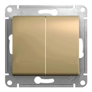 Выключатель 2-кл Glossa в рамку титан GSL000451 