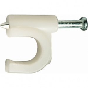 Скобы электроустанов. №4 круглые с гвоздем (50шт)