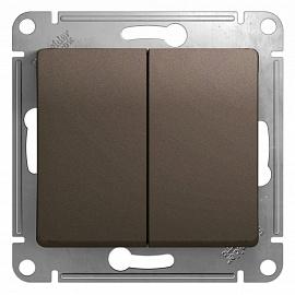 Выключатель 2-кл Glossa в рамку шоколад GSL000851