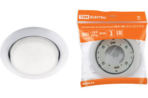 Светильник встраиваемый СВ 01-06 GX53 220 В 50 Гц белый TDM SQ0359-0057