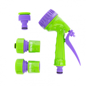 Набор для подключения шланга 3/4 (пистолет 7 режимов, адаптер 2 соединителя) Palisad 65178