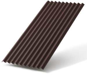Лист Ондулин Smart коричневый 1,95х0,95м (без гвоздей) Лист Ондулин Smart коричневый 1,95х0,95м (без гвоздей)