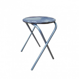 Табурет складной мягкое круглое сиденье D30см серое NEW VICTORIA 258232