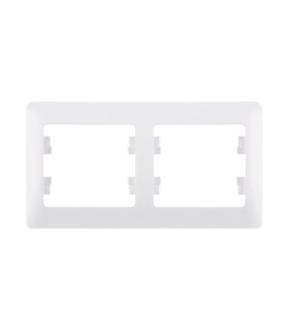 Рамка 2-м Glossa белая GL000102