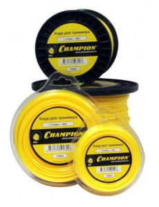 Леска д/трим. CHAMPION Star 2,4мм*90м звезда+нож С5032