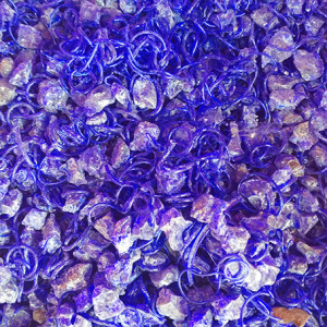 Стеклянная крошка синяя №1фр.7-15мм 1кг