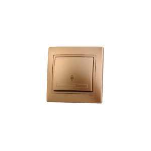 Выключатель 1-кл СП Мира метал. золото Lezard