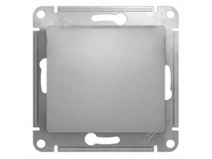 Выключатель 1-кл Glossa в рамку алюминий GSL000311