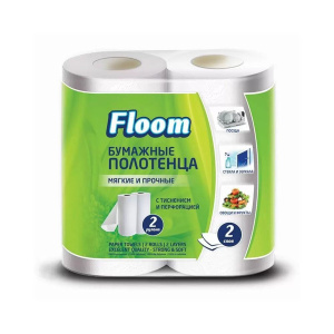 Полотенце бумажное двухслойное 2шт Floom 3062291