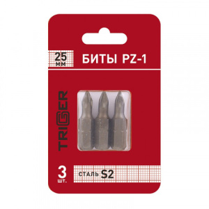 Бита РZ1 25мм Профи (3шт) ТРИГГЕР  84963 Бита РZ1 25мм Профи (3шт) ТРИГГЕР  84963