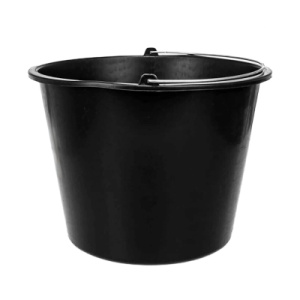 Ведро круглое 14л черное ст0005