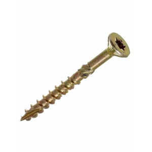 Саморез конструкционный потай Torx желтый цинк 6х100 (50шт)