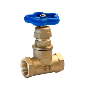 Вентиль лат.15Б3р синяя ручка ДУ25