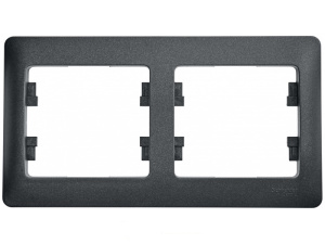 Рамка 2-м Glossa антрацит GL000702