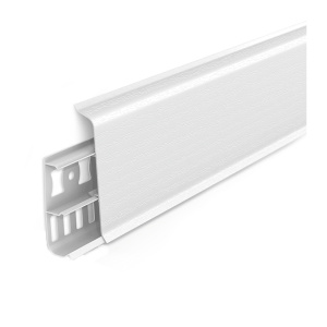 Плинтус ПВХ со съемной панелью и мягк.краем 85мм 001 белый 2,2м