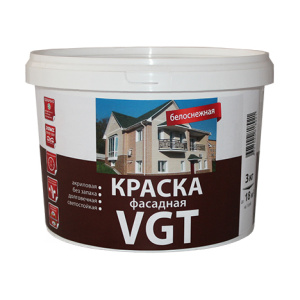 Краска ВД-АК 1180 фасадная б/снежная (3кг) ВГТ