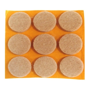 Пункт фетр. дв. самокл. D25x5мм бежевый (9шт) fix-o-moll 