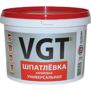 Шпатлевка унив. д/нар. вн. работ влагостойкая (3,6кг) ВГТ