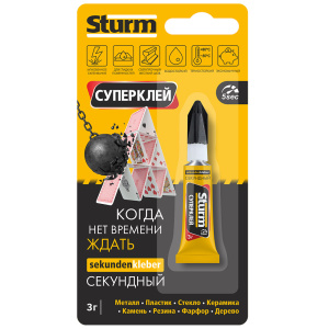 Суперклей (3г) единичный блистер STURM 07-17-07